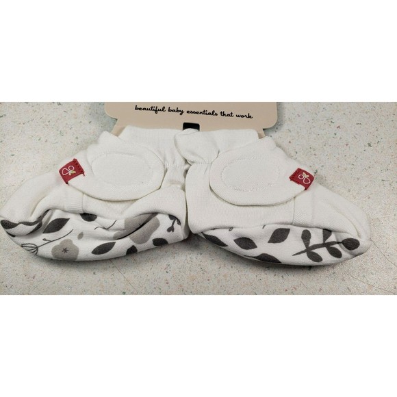 Goumikids Soft Stay On Baby Boots Infant Booties Shoes, 0-3M Floral Print White - Picture 5 of 11